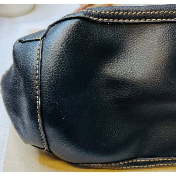 Relic Black & Brown Handbag With Leather Braided Handles Very Clean - Picture 6 of 6